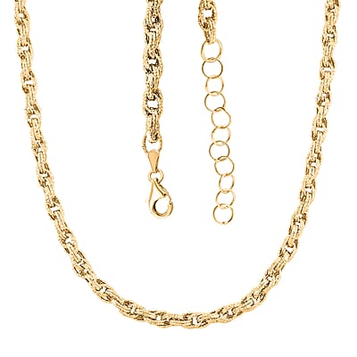 JCK Hunter’s Pick Italian 10K Yellow Gold DC Spirali Oro Prezioso Torchon Necklace 18-20 Inches 9.6 Grams