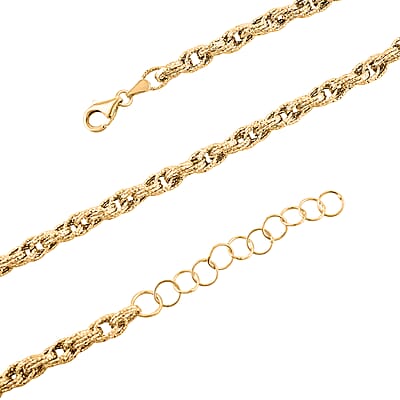 JCK Hunter’s Pick Italian 10K Yellow Gold DC Spirali Oro Prezioso Torchon Necklace 18-20 Inches 9.6 Grams