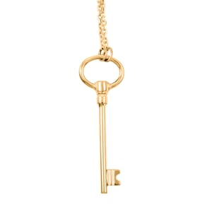 Doorbuster Italian 10K Yellow Gold Golden Key Necklace 18-20 Inches 1.61 Grams