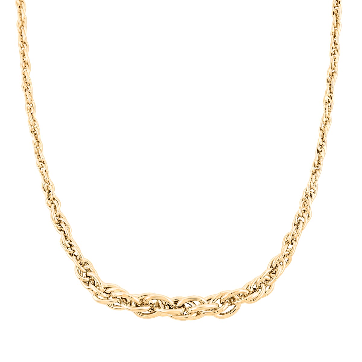 Italian 10K Yellow Gold Graduated Torchon Necklace 20 Inches 4.12 Grams image number 2