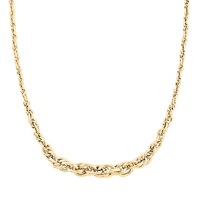 Italian 10K Yellow Gold Graduated Torchon Necklace 20 Inches 4.12 Grams