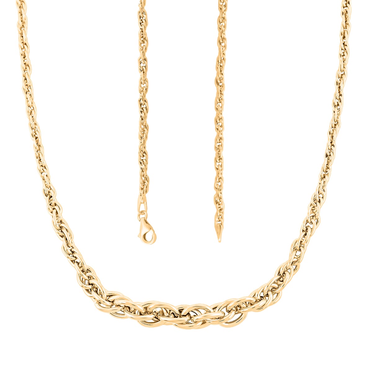 Italian 10K Yellow Gold Graduated Torchon Necklace 20 Inches 4.12 Grams image number 3