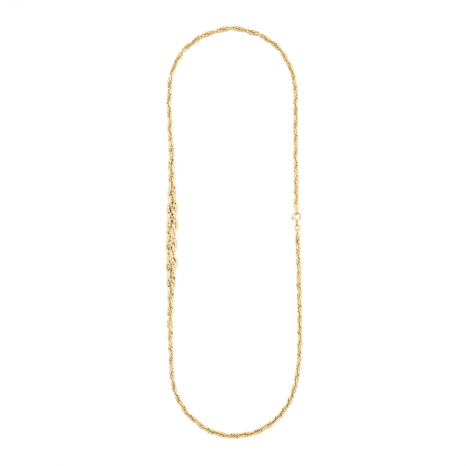 Italian 10K Yellow Gold Graduated Torchon Necklace 20 Inches 4.12 Grams