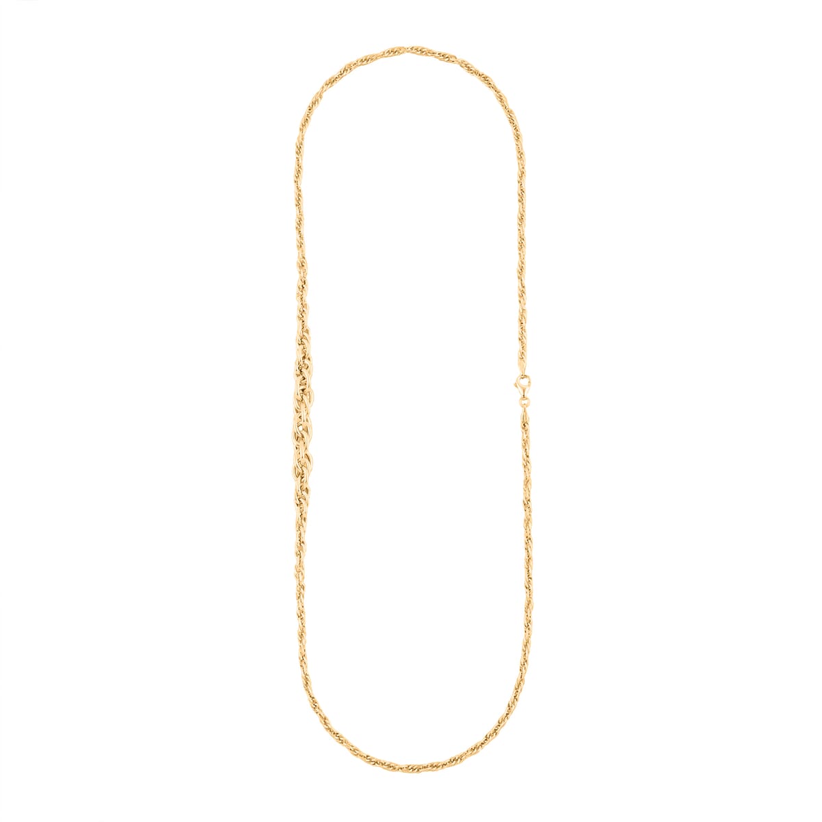 Italian 10K Yellow Gold Graduated Torchon Necklace 20 Inches 4.12 Grams image number 5