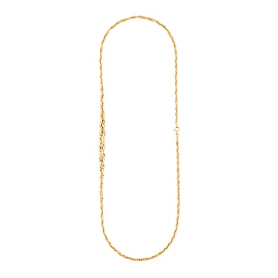 Italian 10K Yellow Gold Graduated Torchon Necklace 20 Inches 4.12 Grams