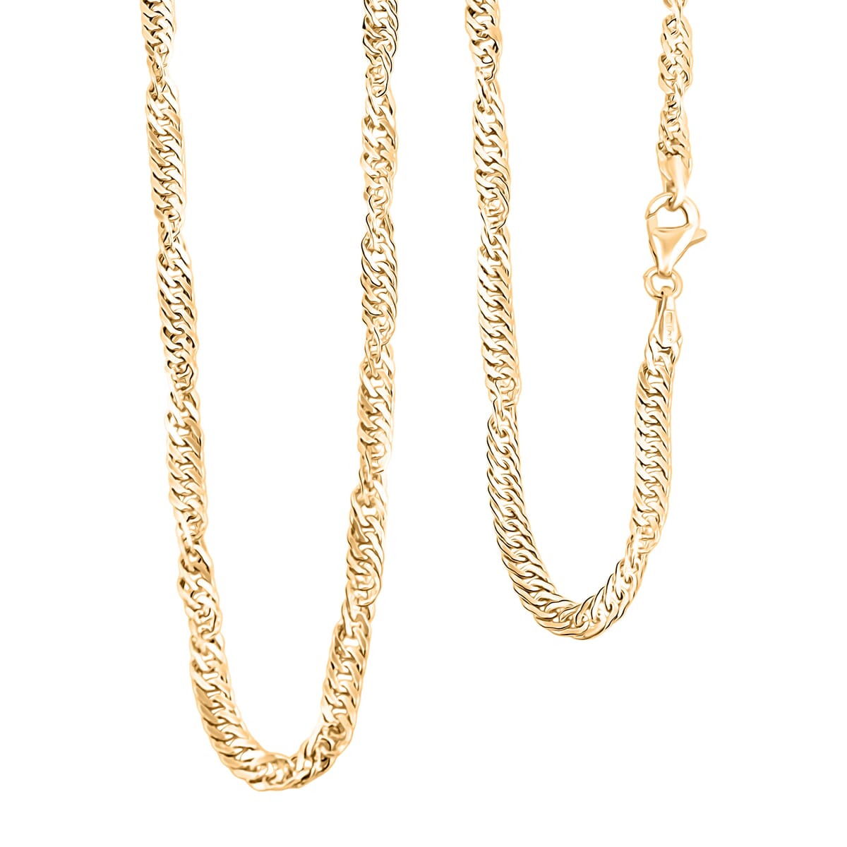 Doorbuster Italian 10K Yellow Gold Bella Gioia Singapore Necklace 20 Inches 1.86 Grams image number 0