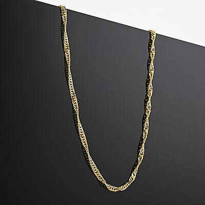 Italian 10K Yellow Gold Bella Gioia Singapore Necklace 20 Inches 1.86 Grams