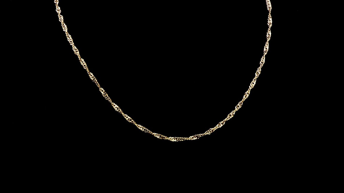 Italian 10K Yellow Gold Bella Gioia Singapore Necklace 20 Inches 1.86 Grams