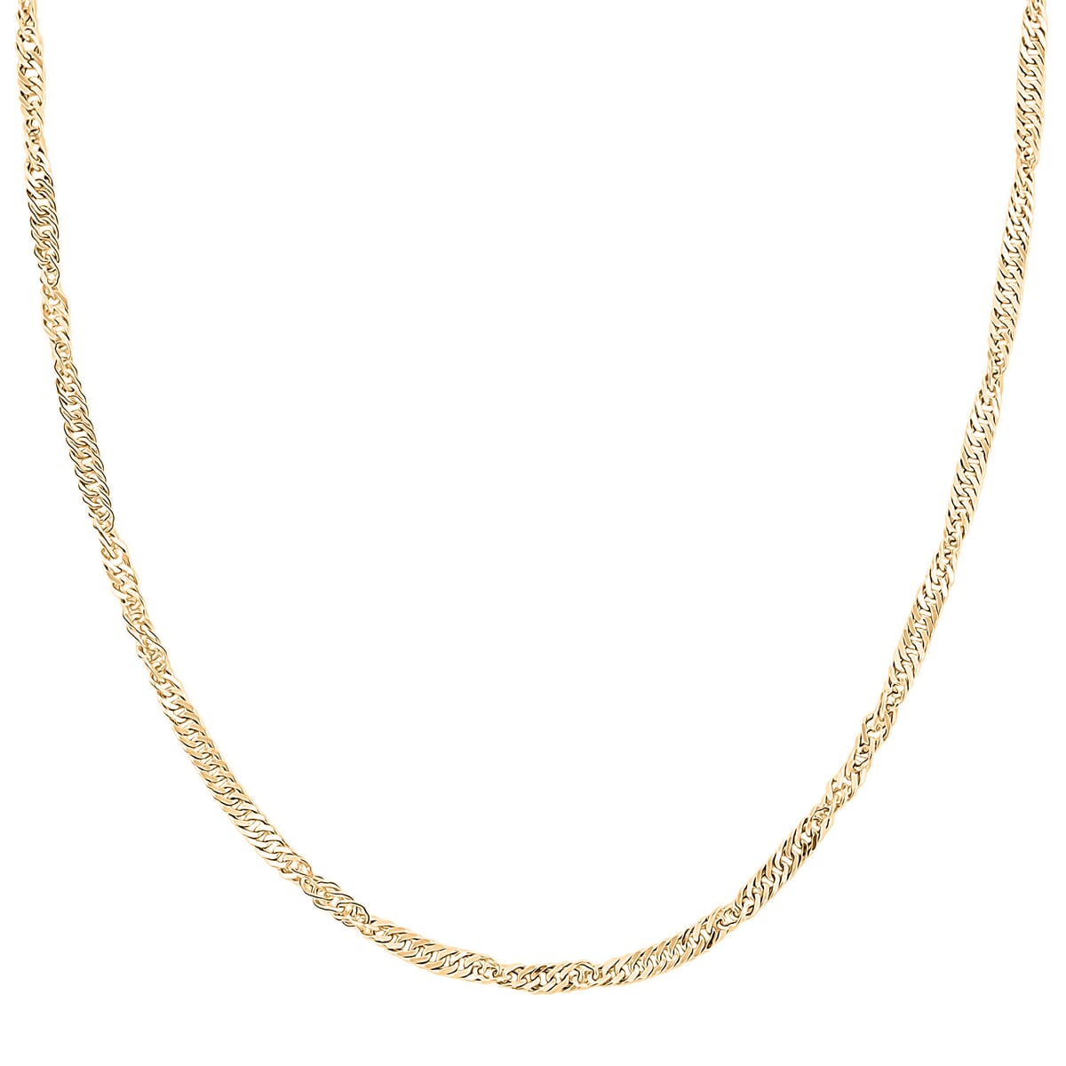 Doorbuster Italian 10K Yellow Gold Bella Gioia Singapore Necklace 20 Inches 1.86 Grams image number 2