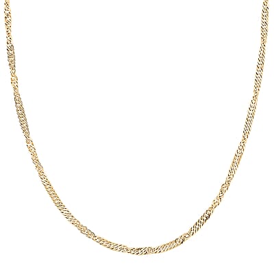 Italian 10K Yellow Gold Bella Gioia Singapore Necklace 20 Inches 1.86 Grams