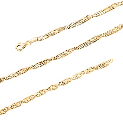 Italian 10K Yellow Gold Bella Gioia Singapore Necklace 20 Inches 1.86 Grams