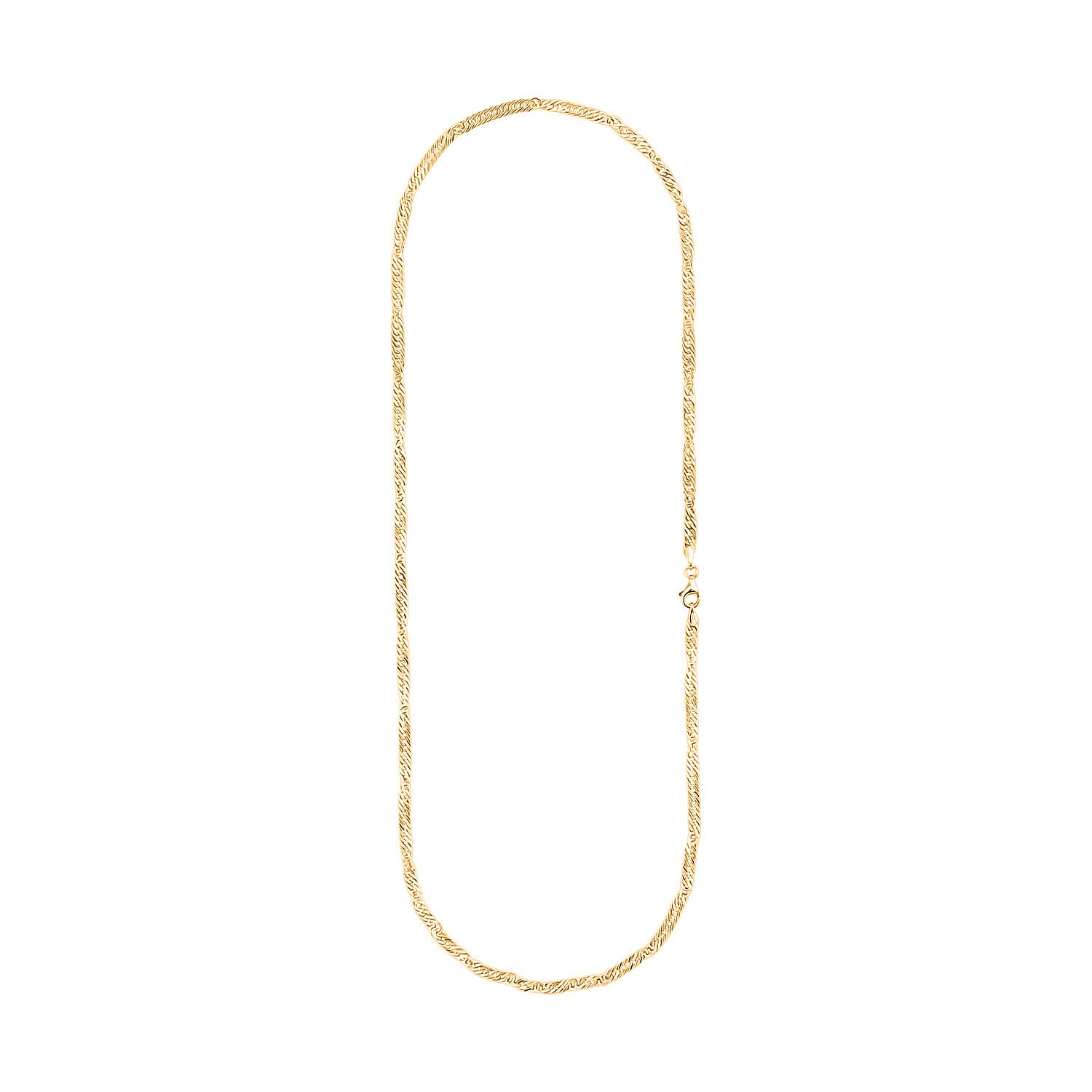 Italian 10K Yellow Gold Bella Gioia Singapore Necklace 20 Inches 1.86 Grams