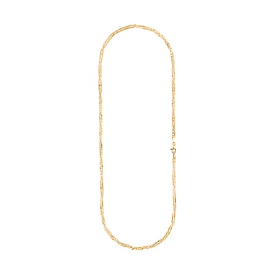 Italian 10K Yellow Gold Bella Gioia Singapore Necklace 20 Inches 1.86 Grams