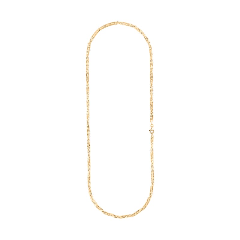 Italian 10K Yellow Gold Bella Gioia Singapore Necklace 20 Inches 1.86 Grams