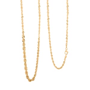 Doorbuster Italian 10K Yellow Gold Graduated Royal Rope Necklace 20 Inches 3.82 Grams