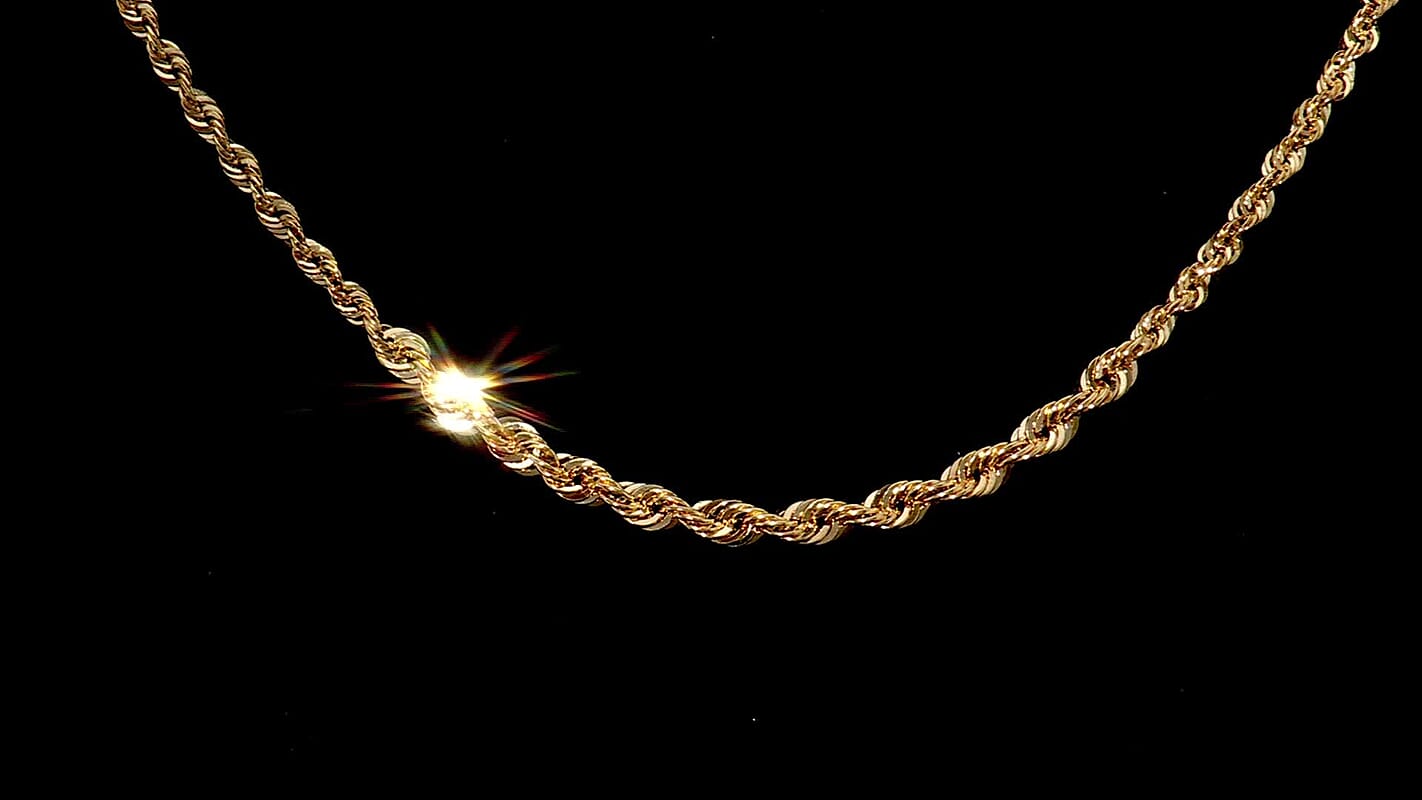 Italian 10K Yellow Gold Graduated Royal Rope Necklace 20 Inches 3.82 Grams