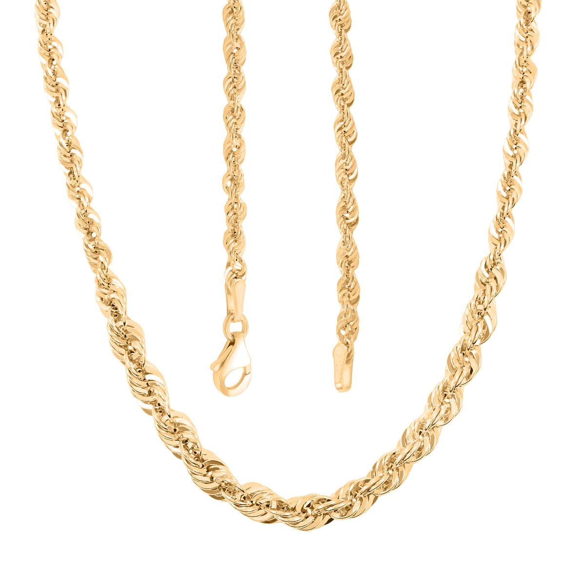 Doorbuster Italian 10K Yellow Gold Graduated Royal Rope Necklace 20 Inches 3.82 Grams image number 2