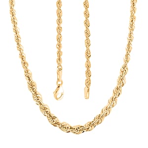 Italian 10K Yellow Gold Graduated Royal Rope Necklace 20 Inches 3.82 Grams