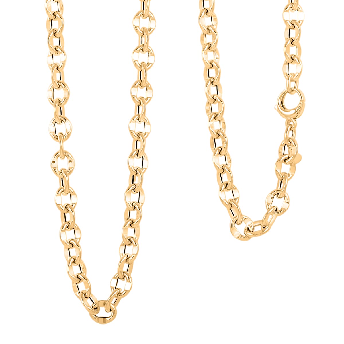 Italian 10K Yellow Gold Prestige Link Necklace 20 Inches 8.15 Grams image number 0