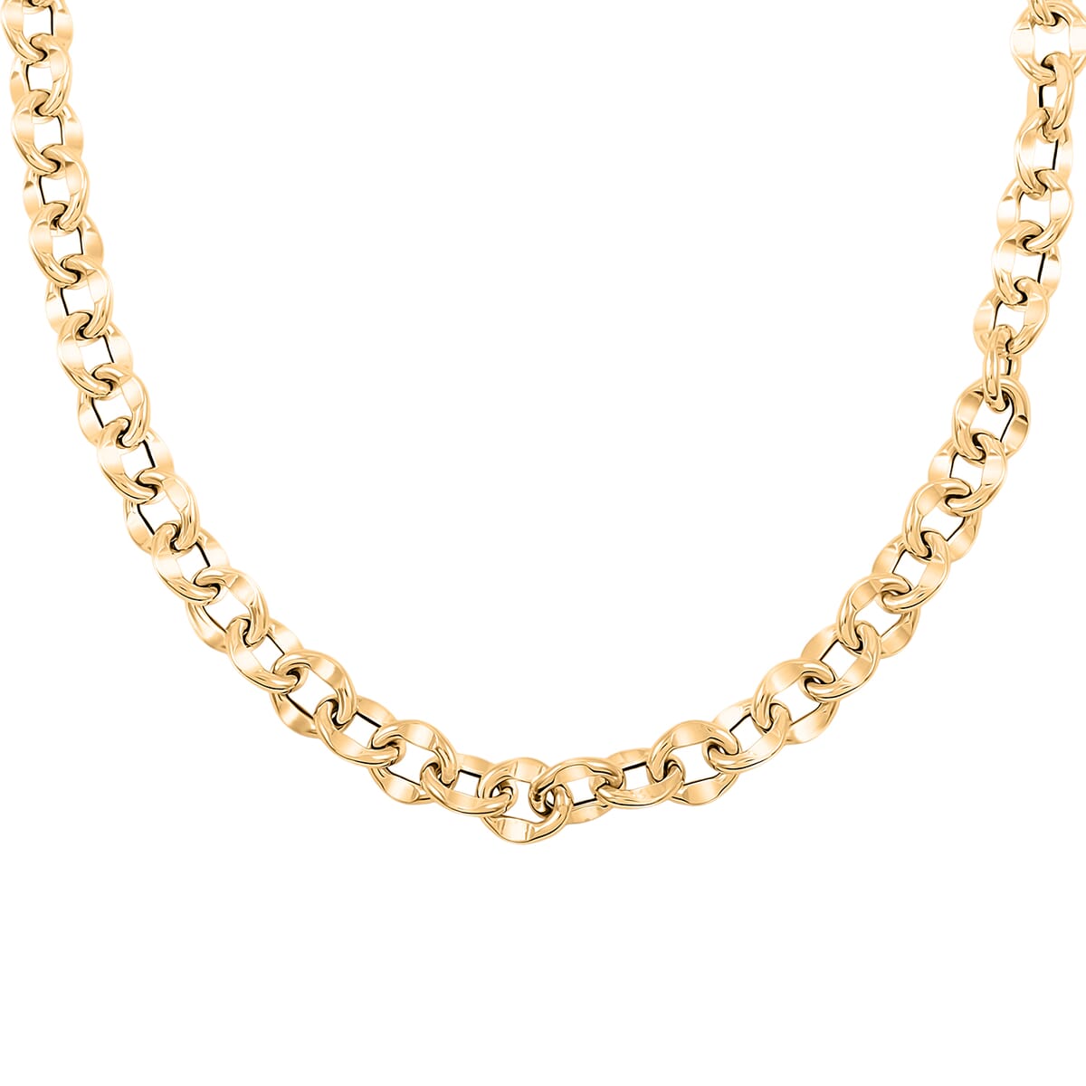 Italian 10K Yellow Gold Prestige Link Necklace 20 Inches 8.15 Grams image number 1