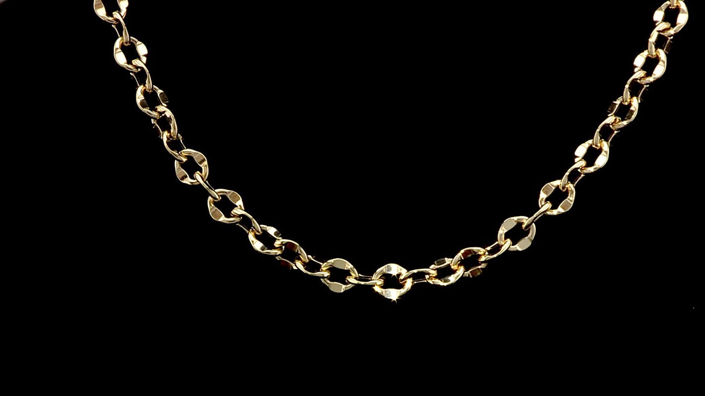 Italian 10K Yellow Gold Prestige Link Necklace 20 Inches 8.15 Grams