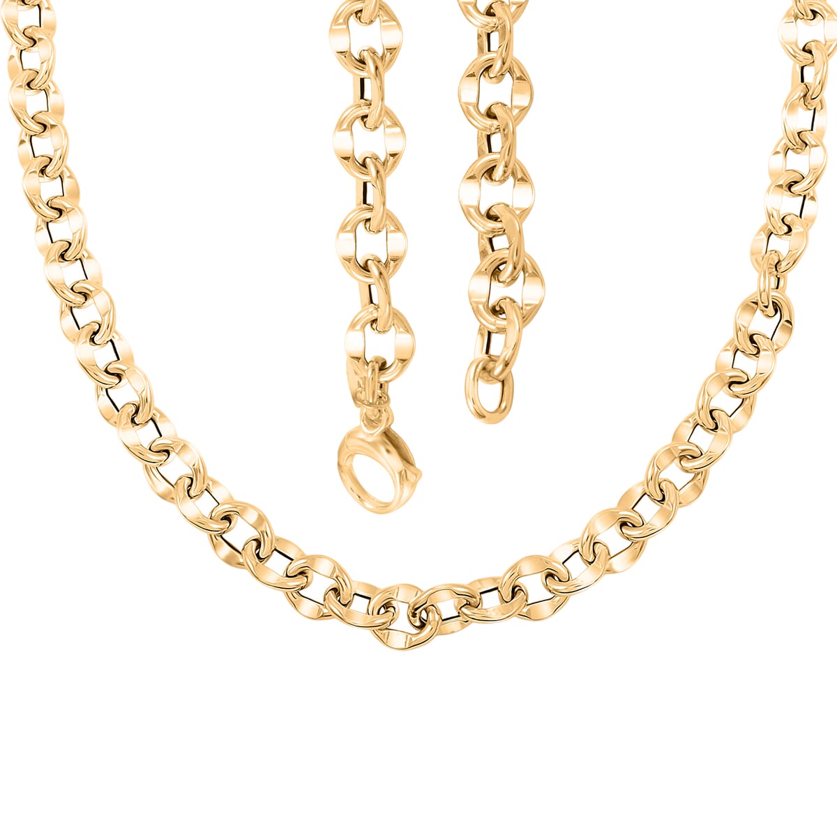 Italian 10K Yellow Gold Prestige Link Necklace 20 Inches 8.15 Grams image number 2