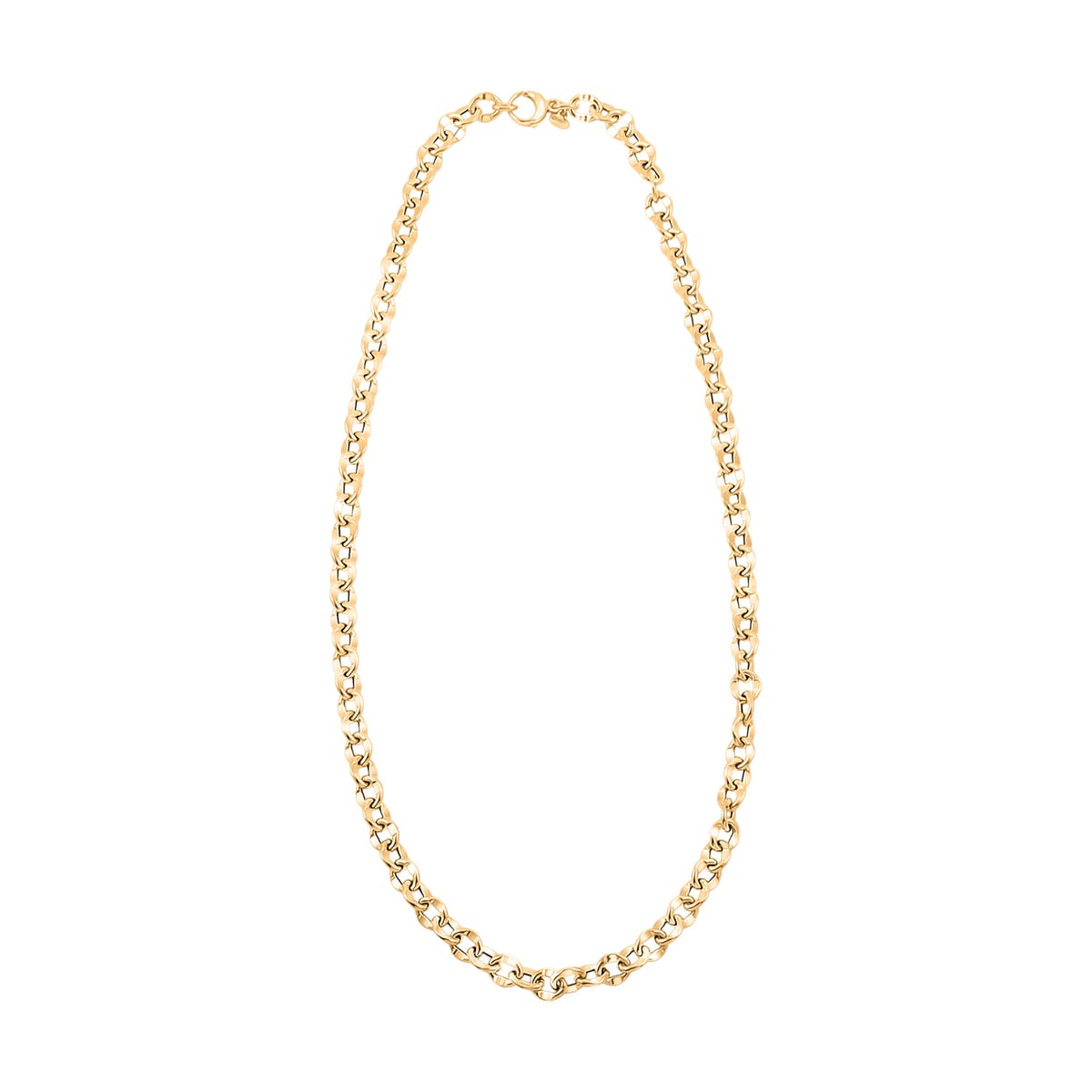 Italian 10K Yellow Gold Prestige Link Necklace 20 Inches 8.15 Grams image number 4