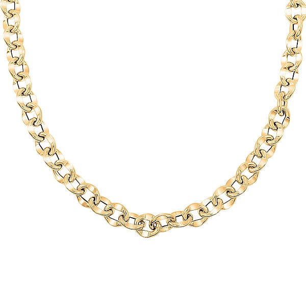 Italian 10K Yellow Gold Prestige Link Necklace 20 Inches 8.15 Grams