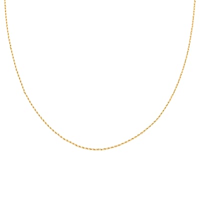 Italian 10K Yellow Gold 1.5mm Velvet Rope Necklace 24 Inches 1.93 Grams