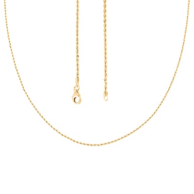 Italian 10K Yellow Gold 1.5mm Velvet Rope Necklace 24 Inches 1.93 Grams