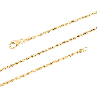 Italian 10K Yellow Gold 1.5mm Velvet Rope Necklace 24 Inches 1.93 Grams