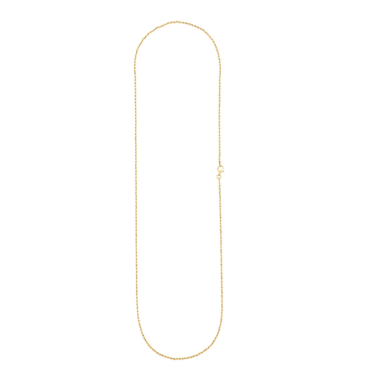 Italian 10K Yellow Gold 1.5mm Velvet Rope Necklace 24 Inches 1.93 Grams image number 5
