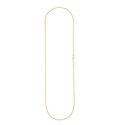 Italian 10K Yellow Gold 1.5mm Velvet Rope Necklace 24 Inches 1.93 Grams