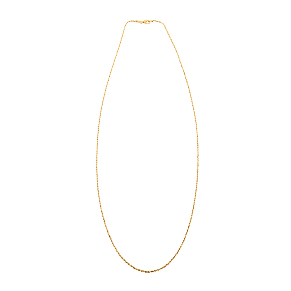 Italian 10K Yellow Gold 1.5mm Velvet Rope Necklace 26 Inches 2.09 Grams image number 4