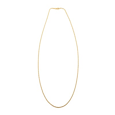 Italian 10K Yellow Gold 1.5mm Velvet Rope Necklace 26 Inches 2.09 Grams