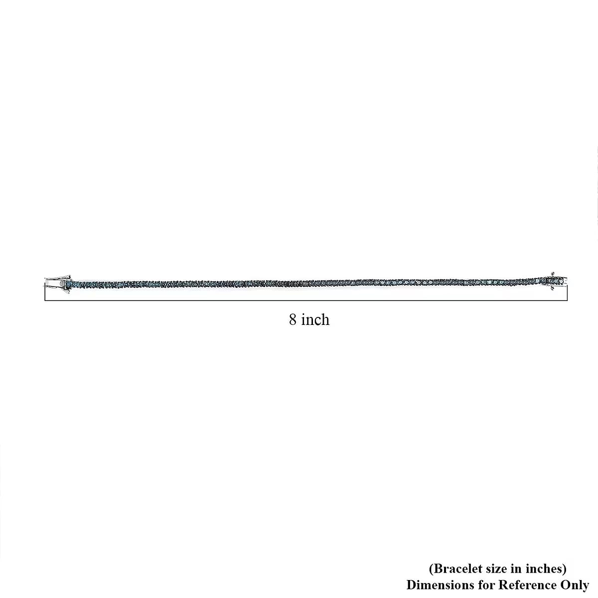 Luxuriant Lab Grown Blue Diamond SI 3.50 ctw Bracelet in Rhodium Over Sterling Silver (8.00 In) image number 6
