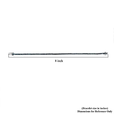 Luxuriant Lab Grown Blue Diamond (IR) SI 3.00 ctw Starry Night Bracelet in Rhodium Over Sterling Silver (7.25 In)
