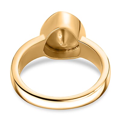 D'Joy Lab Grown Polki Diamond 0.50 ctw Timeless Solitaire Ring in 18K Vermeil Yellow Gold Over Sterling Silver (Size 10.0)