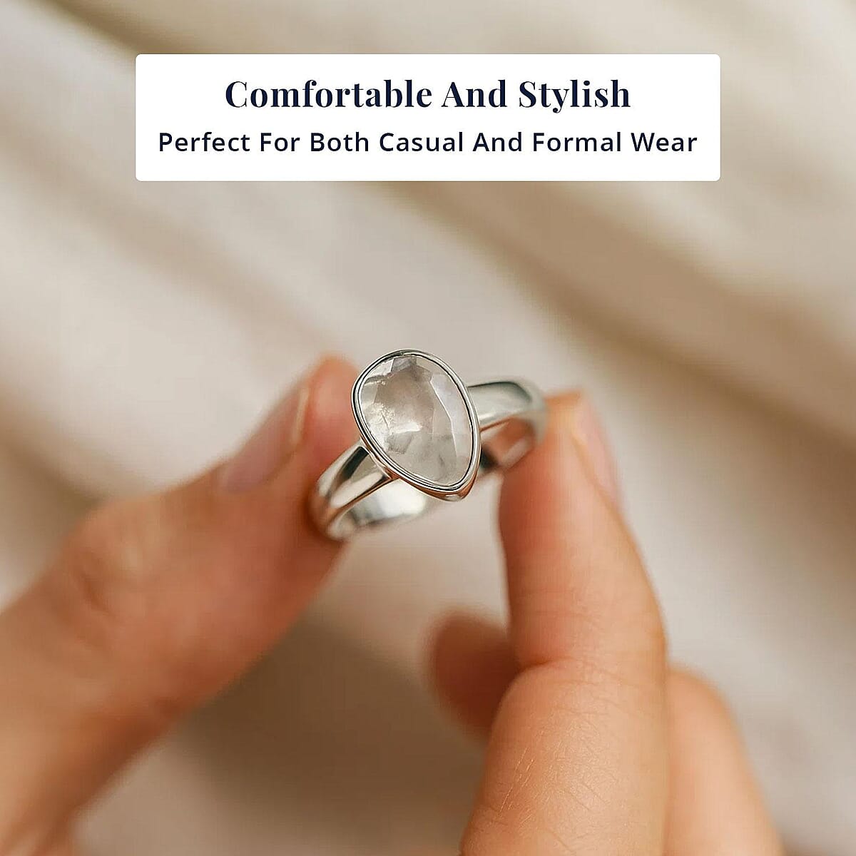 D'Joy Lab Grown Polki Diamond 0.50 ctw Timeless Solitaire Ring in Rhodium Over Sterling Silver (Size 11.0) image number 5