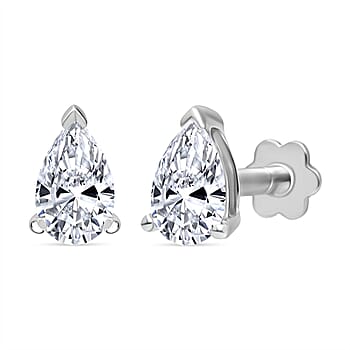 Pear / Rhodium Over Sterling Silver / 0.50 - Product card gallery slide 1 (10265384354105)