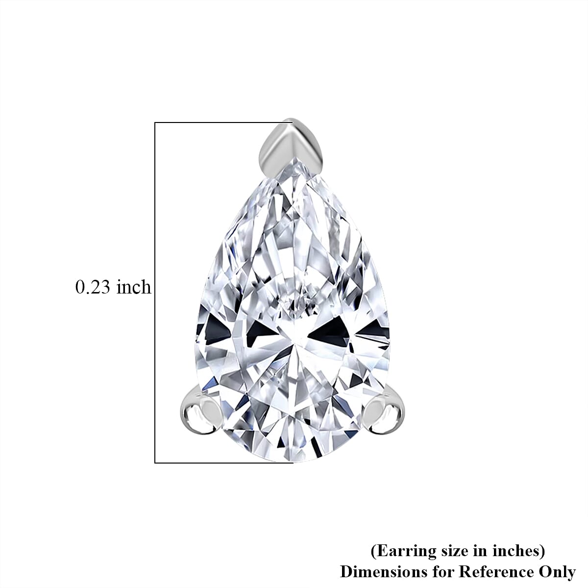 Lab Grown Diamond E-F VS 0.50 ctw Flat Back Earrings in Rhodium Over Sterling Silver