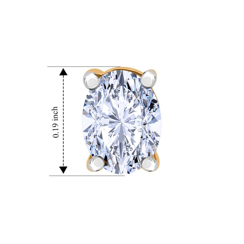 Luxuriant Lab Grown Diamond E-F VS 0.50 ctw Flat Back Earrings in 18K Vermeil Yellow Gold Over Sterling Silver