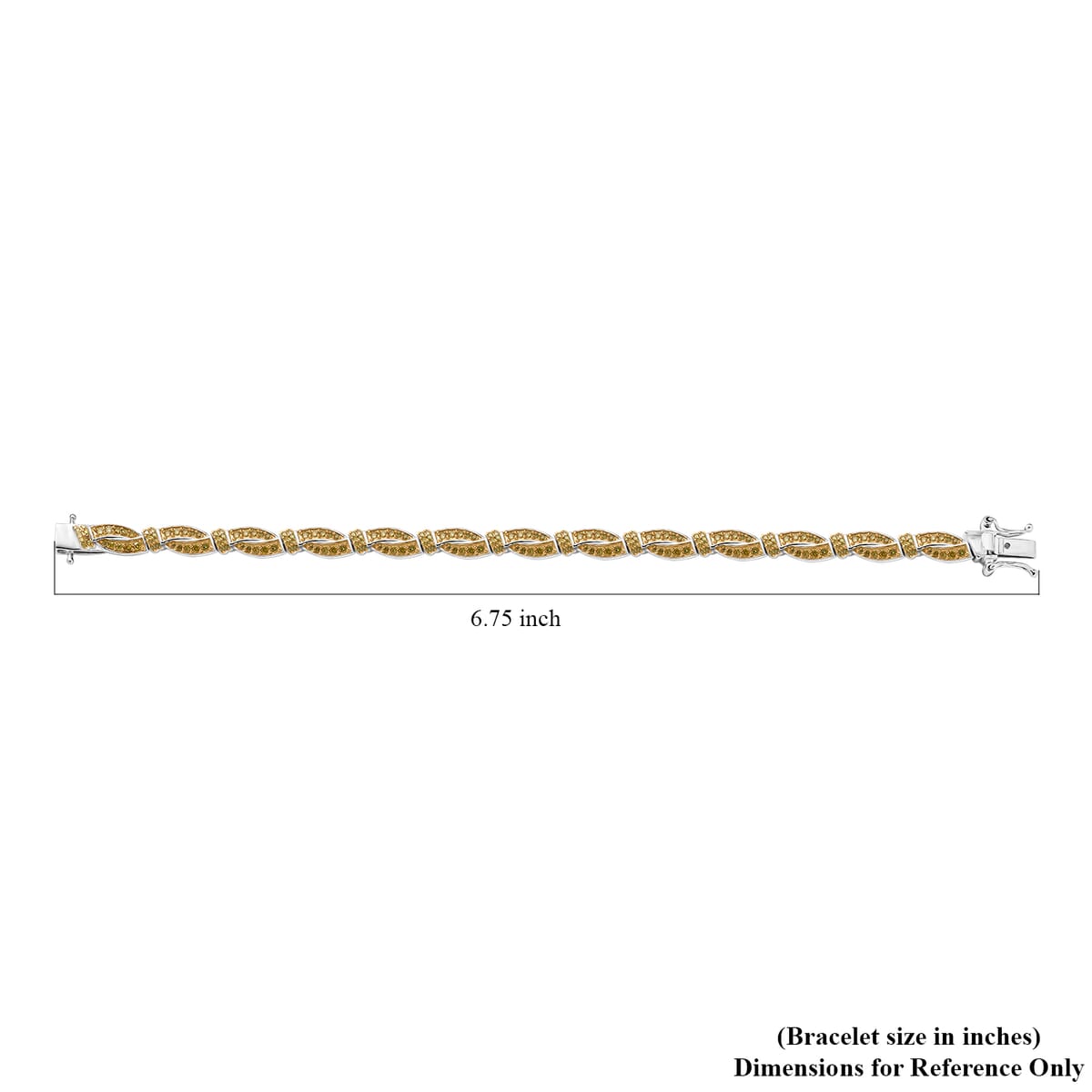 D’Joy Yellow Diamond (IR) 1.75 ctw Bracelet in Rhodium Over Sterling Silver (6.50 In) image number 3