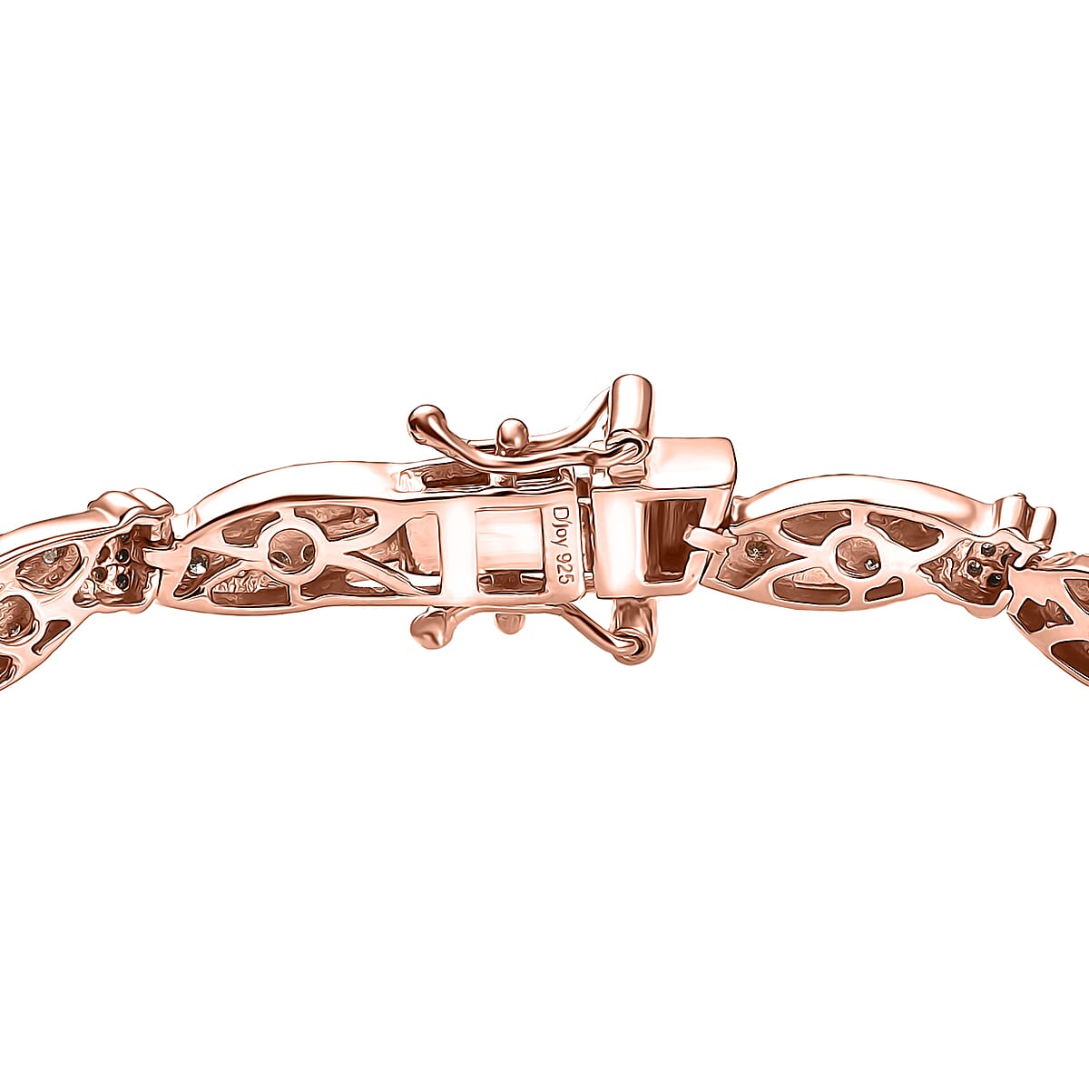 D'Joy Natural Champagne Diamond 1.75 ctw Bracelet in 18K Vermeil Rose Gold Over Sterling Silver (6.50 In) image number 3