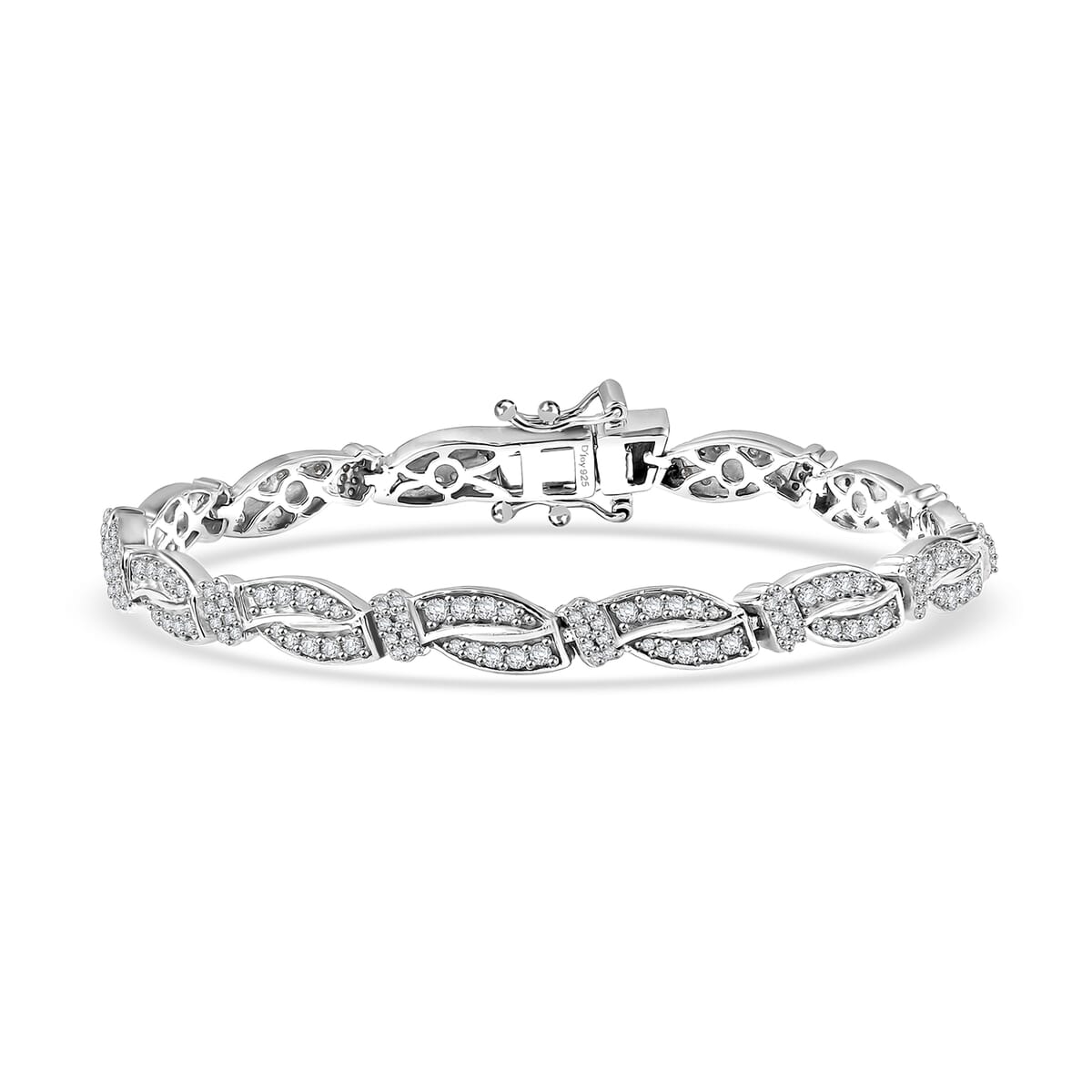 D’Joy Diamond 1.75 ctw Bracelet in Rhodium Over Sterling Silver (6.50 In) image number 0