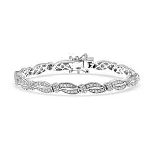 D’Joy Diamond 1.75 ctw Bracelet in Rhodium Over Sterling Silver (6.50 In)
