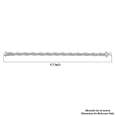 D'Joy Diamond 1.75 ctw Bracelet in Rhodium Over Sterling Silver (6.50 In)
