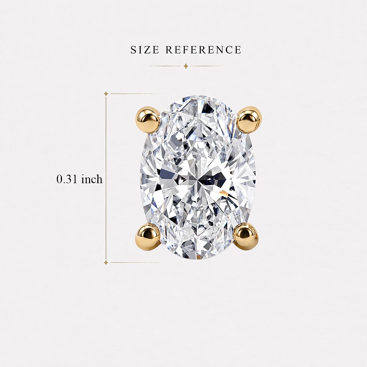 Lab Grown Diamond E-F VS 1.00 ctw Flat Back Earrings in 18K Vermeil Yellow Gold Over Sterling Silver