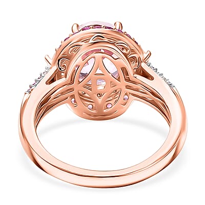 D'Joy Martha Rocha Kunzite, Multi Gemstone Victorian Era Ring in 18K Vermeil RG Over Sterling Silver 4.80 ctw (Size 10.0)