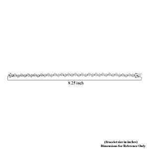 D'Joy Diamond 2.00 ctw Floral Garden Bracelet in Rhodium Over Sterling Silver (8.00 In)